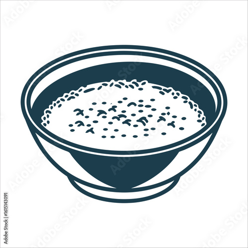 Flaxseed Gel: Vegan Egg Substitute in Bowl Illustration Flaxseed Gel A vegan egg substitute in a bowl