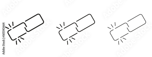 Broken link icon. Simple element illustration. Can be used for web and mobile.