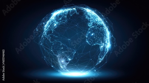 Global network connection graphic design.