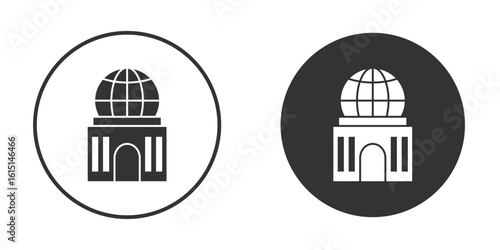 Planetarium icon, symbol, Vector pictogram. Simple element illustration.