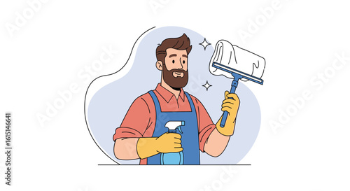Professional window cleaning service for spotless glass and sparkling exterior views in residential and commercial buildings