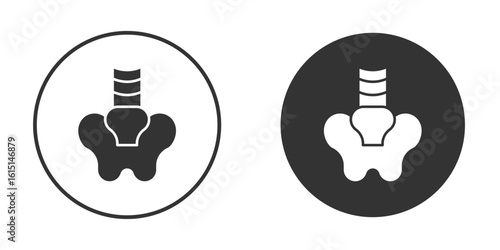 Pelvic area icon, symbol, Vector pictogram. Simple element illustration.