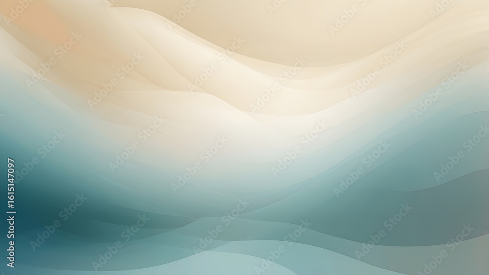 Fototapeta premium Abstract flowing gradient background with soft curves and blended colors