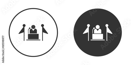 Mayor icon, symbol, Vector pictogram. Simple element illustration.