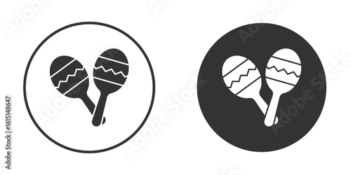 Maracas icon, symbol, Vector pictogram. Simple element illustration.