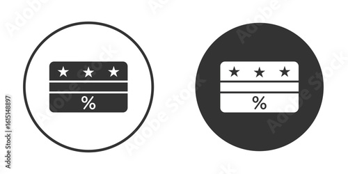 Loyalty card icon, symbol, Vector pictogram. Simple element illustration.