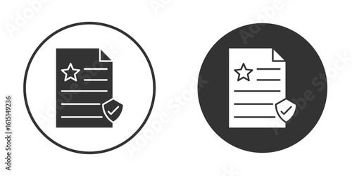License icon, symbol, Vector pictogram. Simple element illustration.