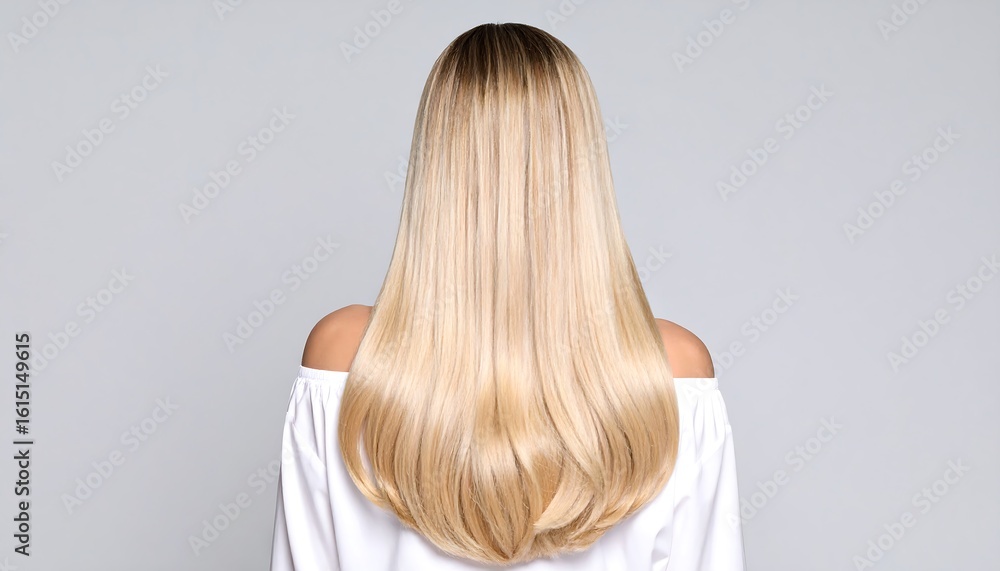 Fototapeta premium Blonde hair, back view