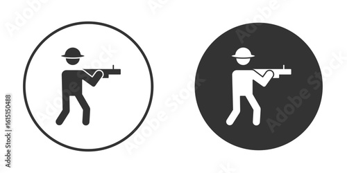 Hunter icon, symbol, Vector pictogram. Simple element illustration.