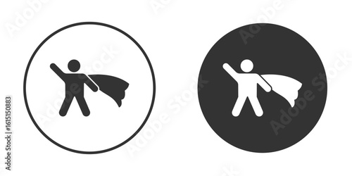 Hero icon, symbol, Vector pictogram. Simple element illustration.