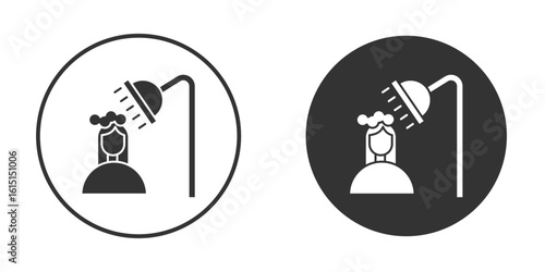 Hair washing icon, symbol, Vector pictogram. Simple element illustration.