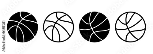 Basketball icon logo design. Basketball ball sign and symbol