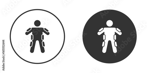 Exoskeleton icon, symbol, Vector pictogram. Simple element illustration.