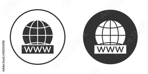 Domain icon, symbol, Vector pictogram. Simple element illustration.