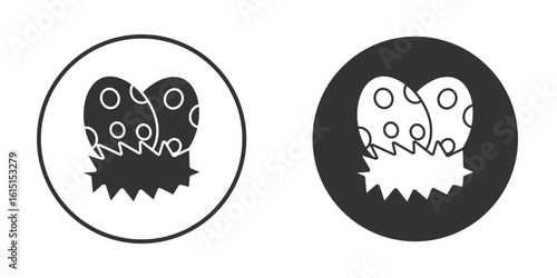 Dinosaur egg icon, symbol, Vector pictogram. Simple element illustration.