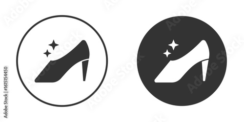 Cinderella shoe icon, symbol, Vector pictogram. Simple element illustration.