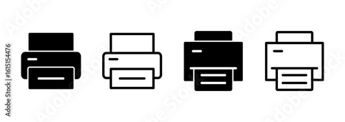 Print icon logo design. printer sign and symbol