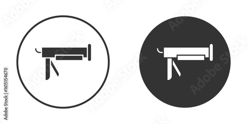 Caulk gun icon, symbol, Vector pictogram. Simple element illustration.