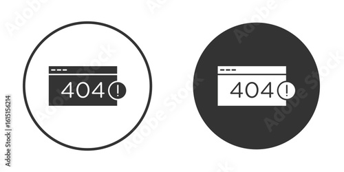 404 Error icon, symbol, Vector pictogram. Simple element illustration.
