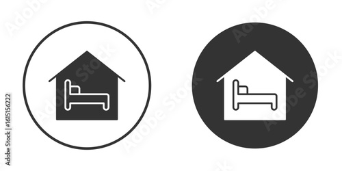 Accommodation icon, symbol, Vector pictogram. Simple element illustration.