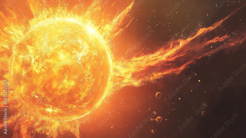 Fototapeta premium sun replicating solar flare