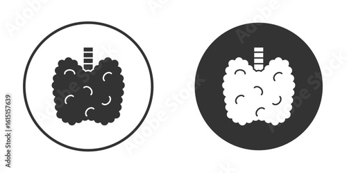 Thyroid gland icon, symbol, Vector pictogram. Simple element illustration.