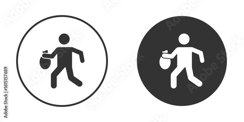 Thief icon, symbol, Vector pictogram. Simple element illustration.