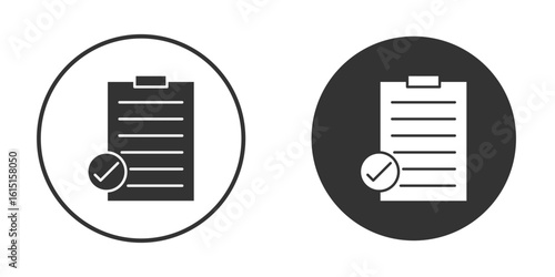 Summary icon, symbol, Vector pictogram. Simple element illustration.
