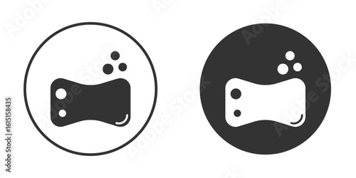 Soap cleaning icon, symbol, Vector pictogram. Simple element illustration.