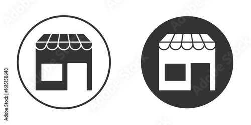 Shop icon, symbol, Vector pictogram. Simple element illustration.