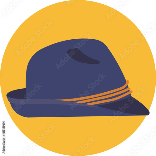 Classic rounded hat with a short brim, often associated with British fashion.