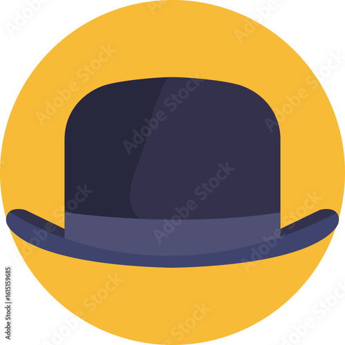 A rounded, hard felt hat with a narrow brim, traditionally worn by men.
