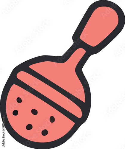 Simple Pink Tea Infuser Icon.
