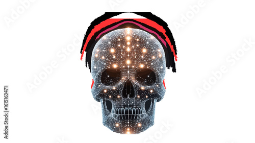 Sugar skull vector art, day of the dead illustration, dia de los muertos graphic