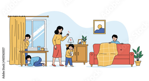 Families engaging in various indoor activities creating shared memories and strengthening bonds amidst daily life