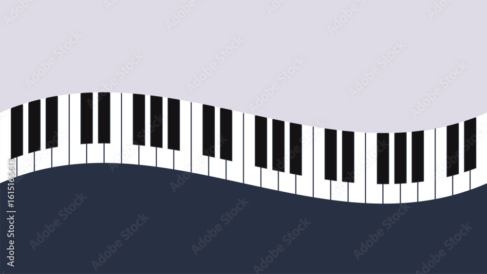 Fototapeta premium Curved Piano Keyboard