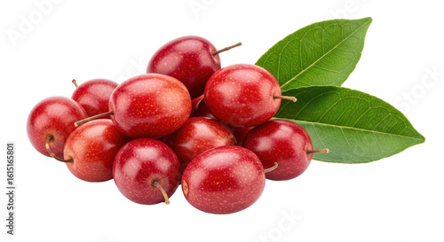 Wallpaper Mural Isolated pile of red plums Torontodigital.ca