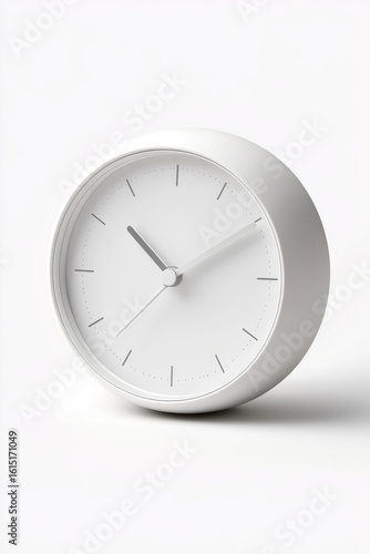 Wallpaper Mural Sleek white clock, simple design, minimalist style Torontodigital.ca