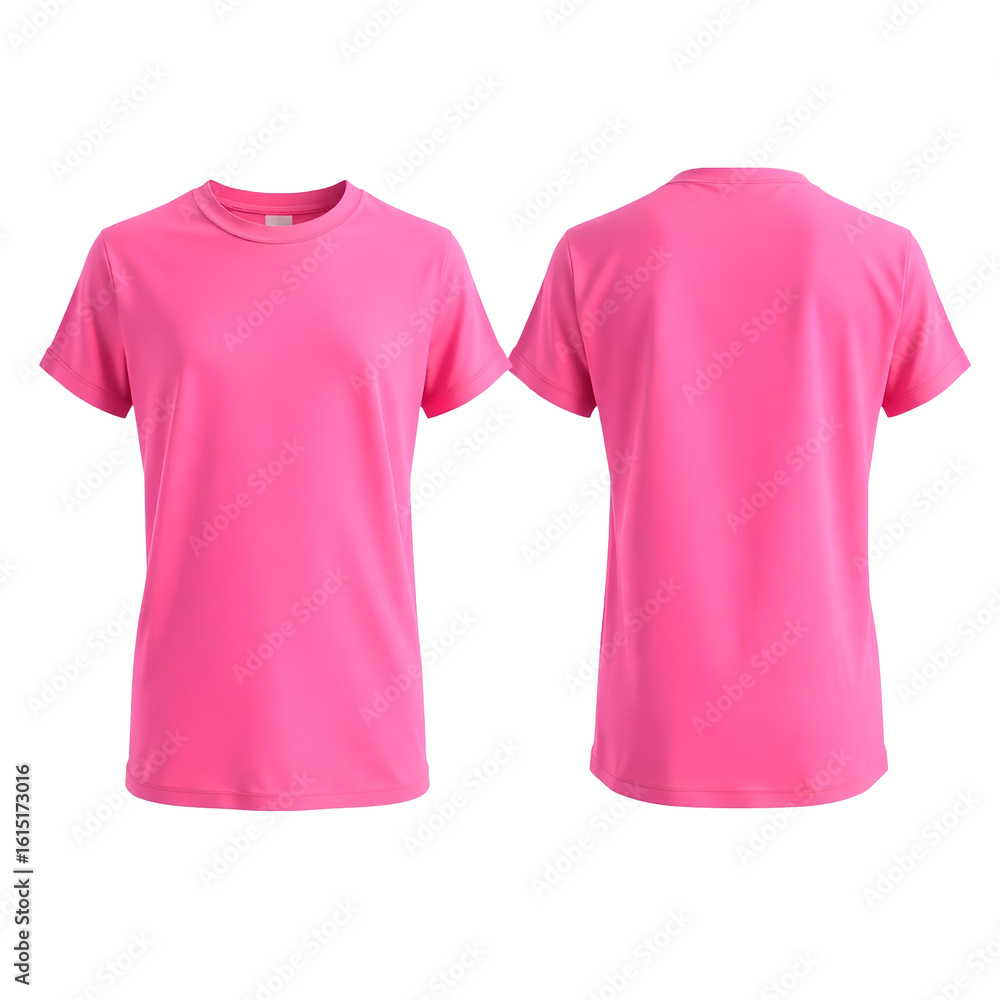 Photo of pink short-sleeved t-shirt isolated on transparent background Photo of pink short-sleeved t-shirt isolated on transparent background