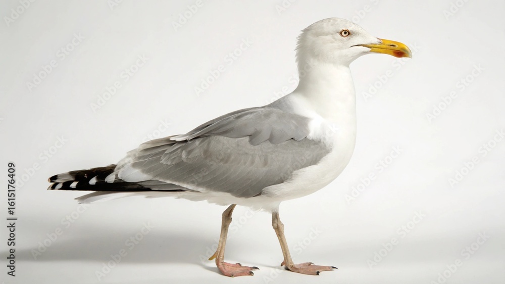 Fototapeta premium Herring Gull on studio background