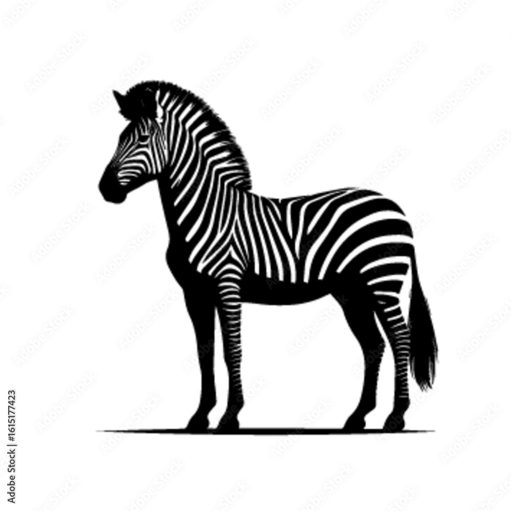 Fototapeta premium Colorful Zebra Vector – Creative Pop Art Style Animal Illustration