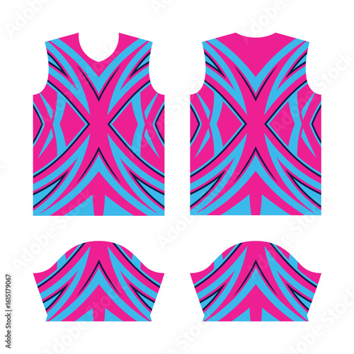 Sport jersey, half sleeve template, abstract design for motocross motorcycle, soccer, racing