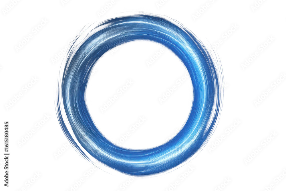 Fototapeta premium Circular light trail swirling on transparent background, ideal for digital art and graphic design projects