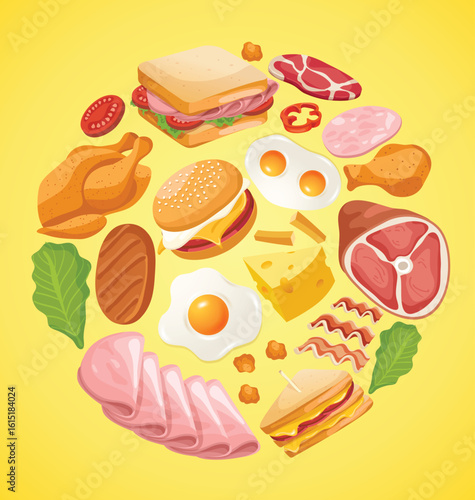 fast food  vector iconic brand 