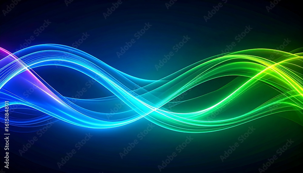 Fototapeta premium Big neon wave background