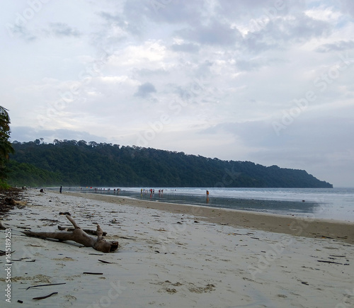 beautiful Radhanagar beach at the time of sunset, Havelock island, Andaman
