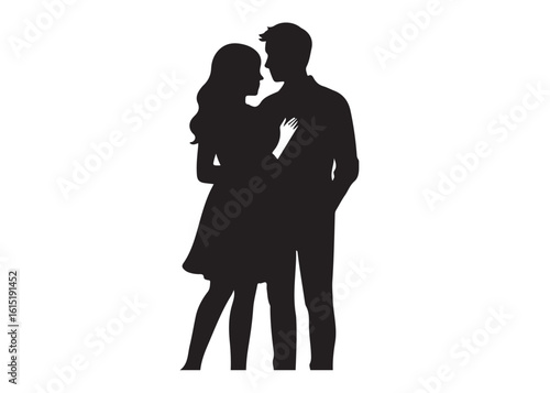 Wallpaper Mural romantic couples logo silhouette vector illustration, wedding couple silhouette vector logo, beautiful romantic couples pose logo vector silhouette on white background,   Torontodigital.ca