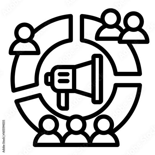 Segmented Audience  Icon Element For Design

