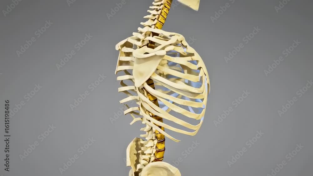 Anatomical skeletal structure of the human torso for medical and ...