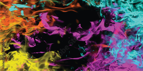 Abstract colorful swirls on a black background featuring vibrant neon hues with artistic liquid flowing designs perfect for creative projects